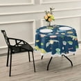 thumbnail image 7 of Coolnut 60 Inch Round Tablecloth - Cute Dinosaur Waterproof Spill-Proof Table Cloth with Lace Washable Fabric Table Cover for Dining Tables, Kitchen and Parties House Decor, 7 of 7