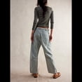 thumbnail image 4 of Jeans para Mujer Y2k con Rayas, Cordón Ajustable, Cintura Alta, Rectos, Pierna , Estilo Boyfriend, Pantalones Vaqueros Mom. Azul S, 4 of 8