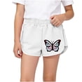 thumbnail image 2 of ITSAME Girls Casual Shorts, Cotton Fashion Print Elastic Waist Summer Breathable Lightweight Shorts White 7-8T, 2 of 6