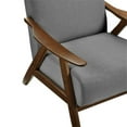thumbnail image 5 of Lexicon Kalmar 18.5" Mid-Century Solid Wood and Fabric Accent Chair in Gray, 5 of 8