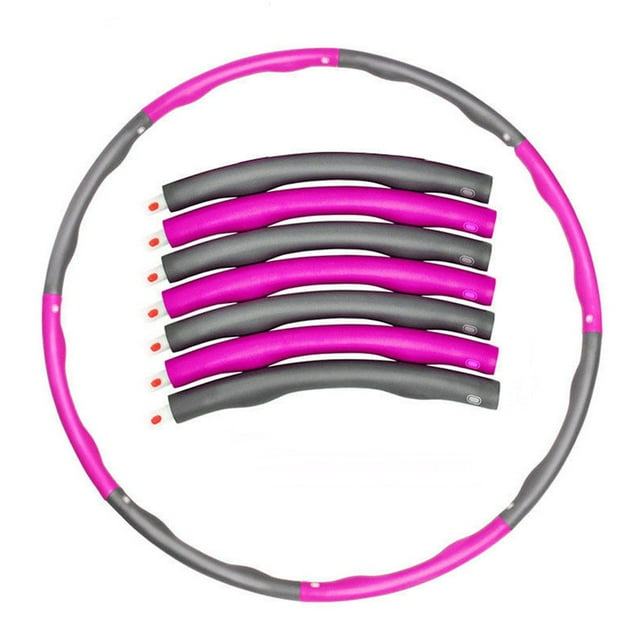 Fitness Exercise Hoops for Adults,Sections Adjustable Exercise Hoop,Detachable Soft Workout Hoop Jump Rope