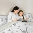 thumbnail image 3 of jejeloiu Ballet Dancer Bedding Comforter Set,Sequin Diamond Print Twin Comforter Sets,Gray Silver Bedding Set For Girls,Lightweight Room Decor Reversible,2 Pieces, 3 of 8