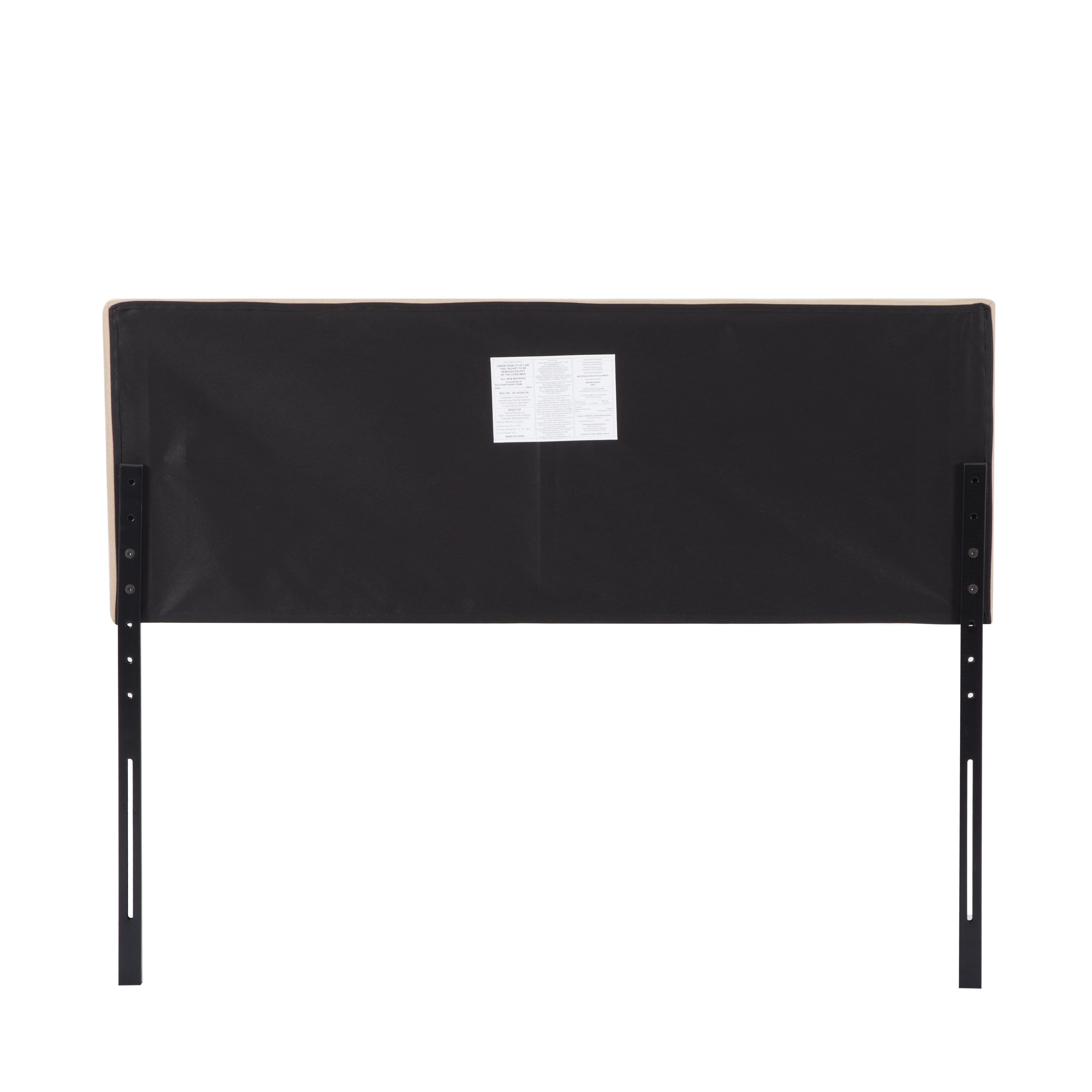 Gewnee King Size Adjustable Height Thick Padded Headboard,Linen Fabric Foam,Metal Frame,Easy to Install(Beige)