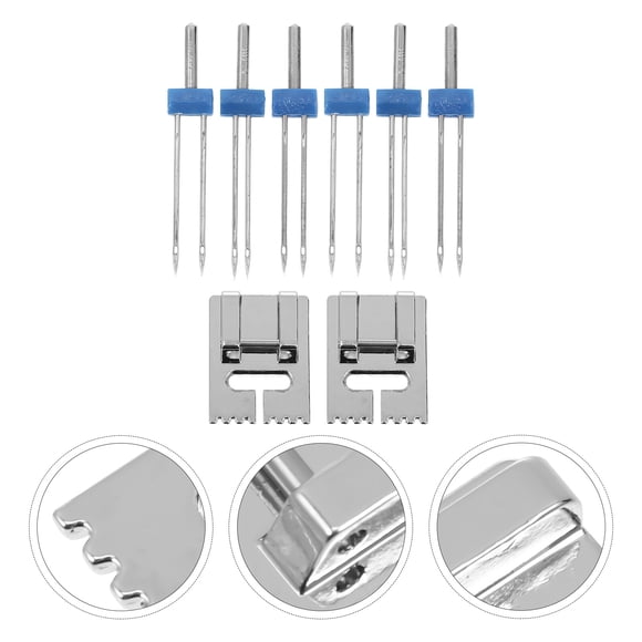 ORDDIART 2 Sets Double Needle for Sewing Machine Stainless Steel Twin Needles for Sewing Enthusiasts