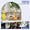 thumbnail image 3 of ModFusion 36" Portable Outdoor Kitchen Cart with Stainless Steel Top, Rolling Utility Storage Cabinet, Spice Rack & Towel Hooks, 3 of 10