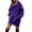 Purple, variant on SUXIAN Hoodie For Women Pullover Solid Color Coat Long Sleeve Casual Hoodies Women S