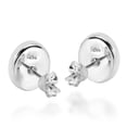 thumbnail image 5 of Classy Oval White Mother of Pearl .925 Sterling Silver Post Earrings, 5 of 7