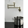 thumbnail image 3 of Kingston Brass KS8102CG Fuller Wall Mount Pot Filler Faucet, Polished Brass, 3 of 7