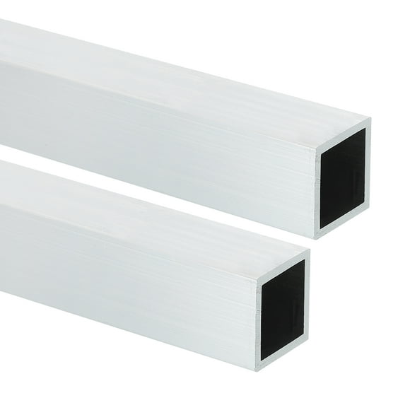 Uxcell Aluminum Square Tubing, Square Tube Seamless Structural Metal Profile Hardware for Construction DIY Home Furniture 0.79" Width x 0.08" Wall Thick