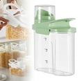 thumbnail image 1 of 1600ml Cereal Storage Containers with Measuring Cup, 1 Pack Green Airtight Food Dispenser for Kitchen Pantry Organization, BPA-Free Dry Food Canisters for Rice, Pasta, Flour, Oats, Large Pantry Box, 1 of 9