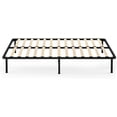 Furinno Angeland Metal Platform Bed Frame with Wooden Slats