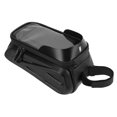 thumbnail image 1 of Bike Bag, Bike Front Frame Bag Light Baffle Hook And  Fixing Touch Screen Inner Pocket With Headphone Jack For Road Bike, 1 of 8