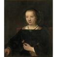 thumbnail image 3 of Willem Drost 20x23 Black Modern Framed Museum Art Print Titled - Young Woman with a Carnation (1656), 3 of 5