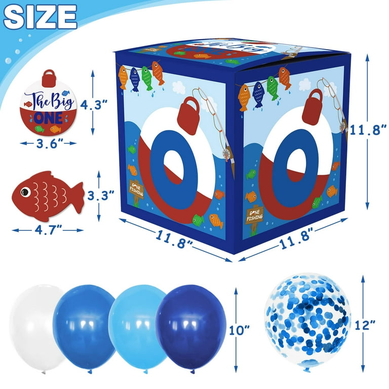 Ofishally One Birthday Decorations First Birthday Decorations For boy Fishing  Birthday Party Supplies Ofishally One Balloon Arch Kit Gone Fishing Boxes  Balloons Summer GP27 