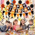 thumbnail image 4 of Cartel de feliz cumpleaños FECEDY, negro y naranja, decoración de fiesta, 4 of 6