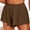 Khaki, variant on Swuxness Women Shorts Pants, Spring and Summer Casual Pants, Ladies Solid Color Elastic Waist Activewear Comfortable Lightweight Pants with Pockets Wine, XXL