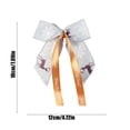 thumbnail image 3 of sruoe Christmas Bows, Christmas Tree Topper Bow, Wreath Bows Xmas Ornaments, Christmas Tree Accessories, Indoor Outdoor Hoiday Decor, Long Streamer Ribbon for Farmhouse Christmas Decoration, Gray, 3 of 6