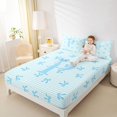 thumbnail image 3 of Manfei Cartoon P Personalized Initial Bed Sheets 4pcs for Kids Girls,Teens Female Geometric Stripes Kawaii Bowtie King Sheets,Microfiber Bedroom Decor, 3 of 5