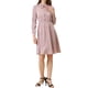 thumbnail image 2 of Vestido midi A-line de satén con cuello atado INSPIRE CHIC para mujer en rosa XS, 2 of 5