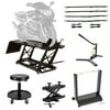 Black Widow Essential Motorcycle Shop Kit - 1,000 lb. Hydraulic Lift Table, Jack, Tire Bead Breaker, Wheel Balancer, Tie-Down Straps - Home or Garage