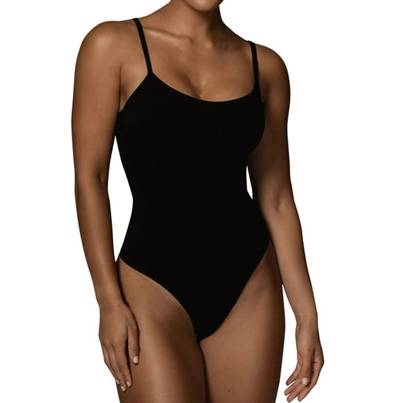 HBFAGFB Rompers for Women Suspenders Slim Fit Bottoming Jumpsuit with Triangle Bottoms Black Size M