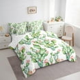 thumbnail image 3 of Feelyou Kawaii Cactus Bedding Comforter Set 7 Pieces, Western Botanical Full Bedding Set, Pink Flower Floral Fitted Sheet Flat Sheet, Breathable Home Decor, 3 of 7