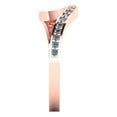 thumbnail image 4 of 0.21 ct Brilliant Round Cut Synthetic Moissanite 14k Rose Gold Stackable Band SZ 6.5, 4 of 6