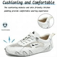 thumbnail image 2 of Men's Casual Outdoor Sneakers Breathable Comfort Waterproof for Hiking Mesh Non-Slip Summer Lightweight Classic Shoes White 12 US, 2 of 7