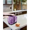 thumbnail image 4 of Purple Toaster Cover 2 Slice, Retro Oil Painting Modern Abstract Art Aesthetics Dustproof Bread Machine Oven Cover with Storage Pockets, Fits Most Kitchen Toasters Protector, 4 of 5