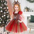 thumbnail image 2 of unique Girls Christmas Dress, Christmas Kids Dress For Photoshoot, Pageant Dresses Toddler Party Gown Dress For Photoshoot, 2 of 5