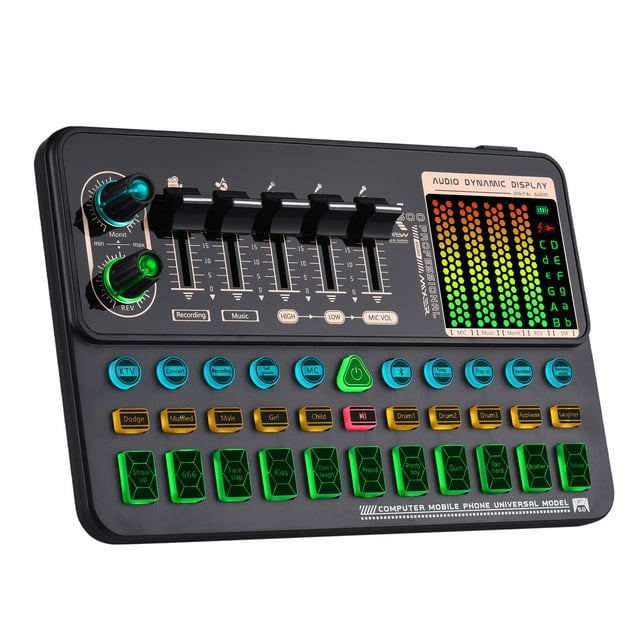 Arealer SK500 Portable Live Sound Card Built-in Effects Rechargeable Battery BT Connection