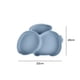 thumbnail image 3 of Platos para niños de dibujos animados Platos de alimentación para bebés de silicona Cubiertos para bebés (gris azul), 3 of 8
