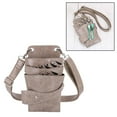 thumbnail image 4 of Estuche de tijera de peluquería Cinturón de extraíble de cuero PU Gris Zulema  Riñonera de peluquería, 4 of 8