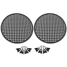 MK 2 Pack 15" Inch Grill Waffle Speaker Subwoofer Grills with Clips and Screw