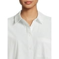 thumbnail image 6 of Time and Tru Women's Oversized Button Front Shirt, Sizes XS-XXXL, 6 of 6