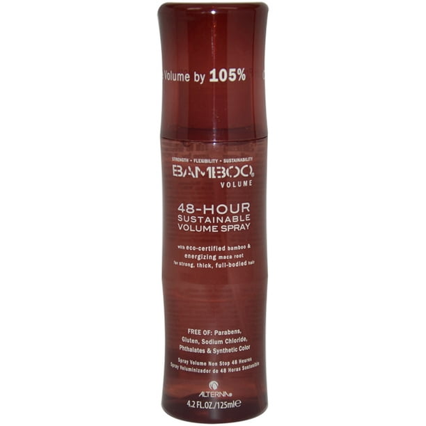 Bamboo 48-Hour Sustainable Volume Spray by Alterna pour Homme - 4,2 oz Spray pour Cheveux
