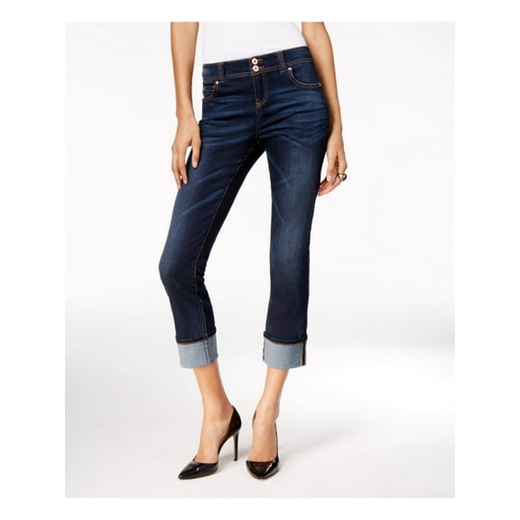 INC Womens Navy Cropped Jeans 4 Petites