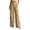 Khaki, variant on Women‘s Wide Leg Pants Effortless High Washion Striped Straight Business Work Dressy Slacks Trousers with Pockets