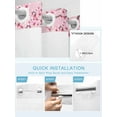 thumbnail image 5 of No Hook Cloth Fabric Shower Curtain with Snap in Liner, Cherry Blossom Waterproof Shower Curtains Set with See Through Top Window, Gradient Tree Pink Flower Plant Bath Curtains Shower 72"x84", 5 of 6
