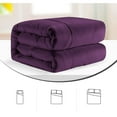 thumbnail image 5 of 1 Piece New Fluffy Pattern Comforter, 800 TC, 100% Egyptian Cotton, King/California King Size Plum Solid, 5 of 6