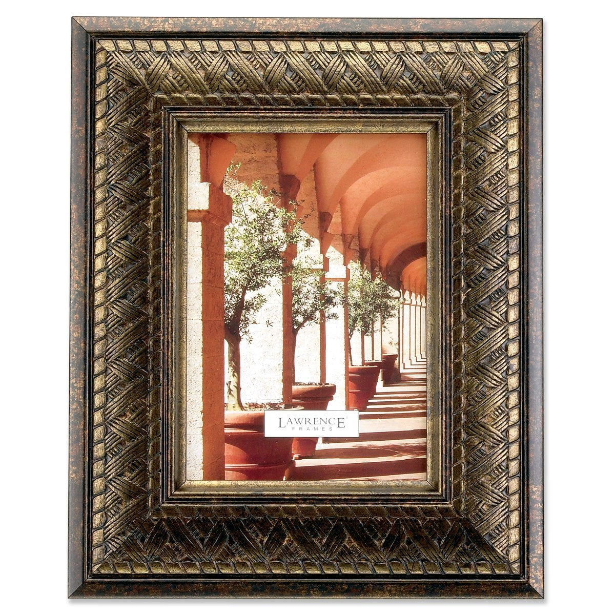 Lawrence Frames Bronze Basket Weave 5x7 Picture Frame Com
