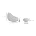 thumbnail image 4 of Inflatable Lounge with Footstool PVC Flocking Water Proof Folding Blow Up Couch Inflatable Sofa Chair for Home Camping Grey, 4 of 6