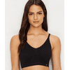Yummie BLACK Cotton Seamless Bralette, US Small/Medium
