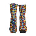 thumbnail image 2 of Unisex Autism Awareness Puzzle Piece Novelty Ankle Socks Colorful ComfortSoft Lightweight Sports Athletic Socks, 2 of 7