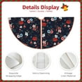 thumbnail image 5 of Balery Vintage Rose Printed Christmas Tree Skirt , Merry Christmas Party Christmas Tree Decoration,Adjustable Tree Skirt-48", 5 of 8