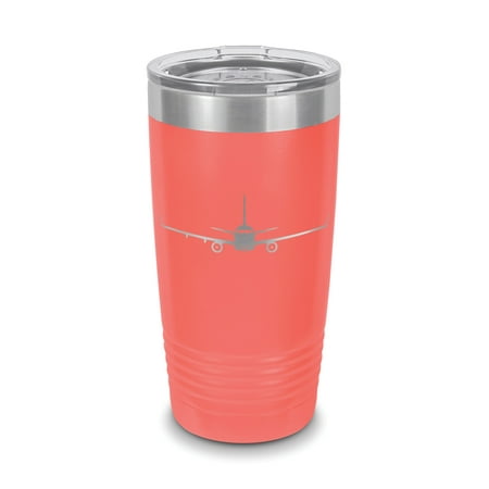 

E175 E-Jet Tumbler 20 oz - Laser Engraved w/ Clear Lid - Polar Camel - Stainless Steel - Vacuum Insulated - Double Walled - Travel Mug - e-175 airliner