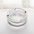 thumbnail image 3 of 1pc Clear Stackable Ashtray - Classic Design - Tempered Glass Ashtray/YY, 3 of 4