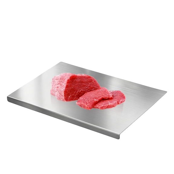 Stainless Steel Cutting Boards for Kitchen, Metal Chopping Boards with Lip for Meat, Fruits, Veggies, Bread, 15.7x11.8 in