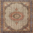 thumbnail image 1 of Ahgly Company Indoor Square Traditional Reddish Brown Medallion Area Rugs, 7' Square, 1 of 6