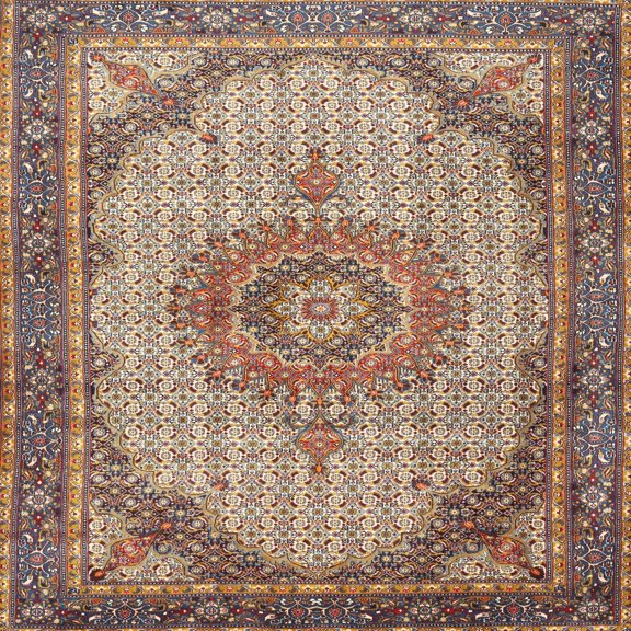 Ahgly Company Machine Washable Indoor Square Traditional Sepia Brown Area Rugs, 4' Square